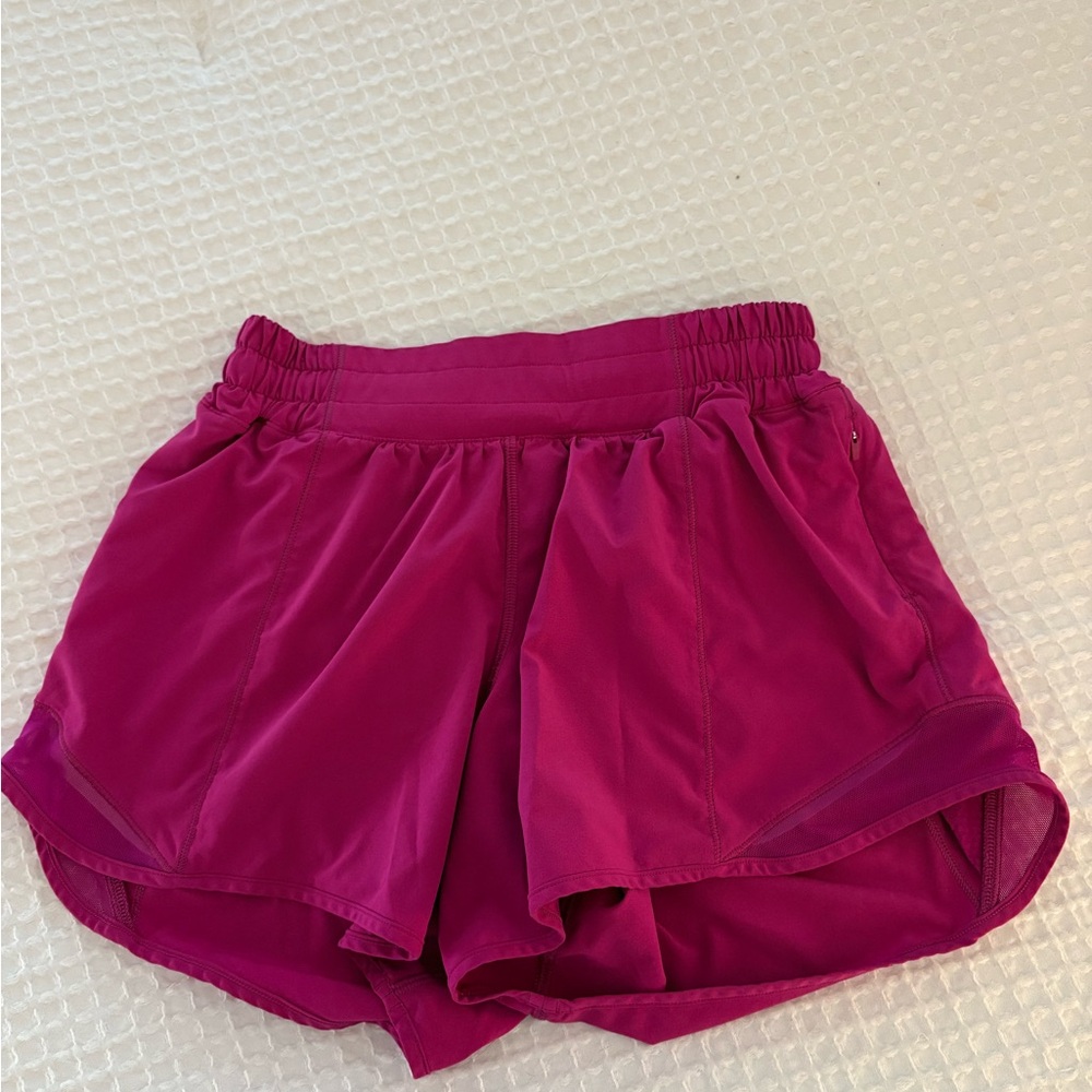 Lululemon Athletica Pink Athletic Shorts with Moisture-Wicking Fabric